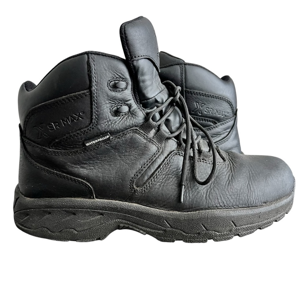 SR Max Boots Men's 10.5 Kobuk Toe Waterproof Leather Slip on Black‎ SRM2600